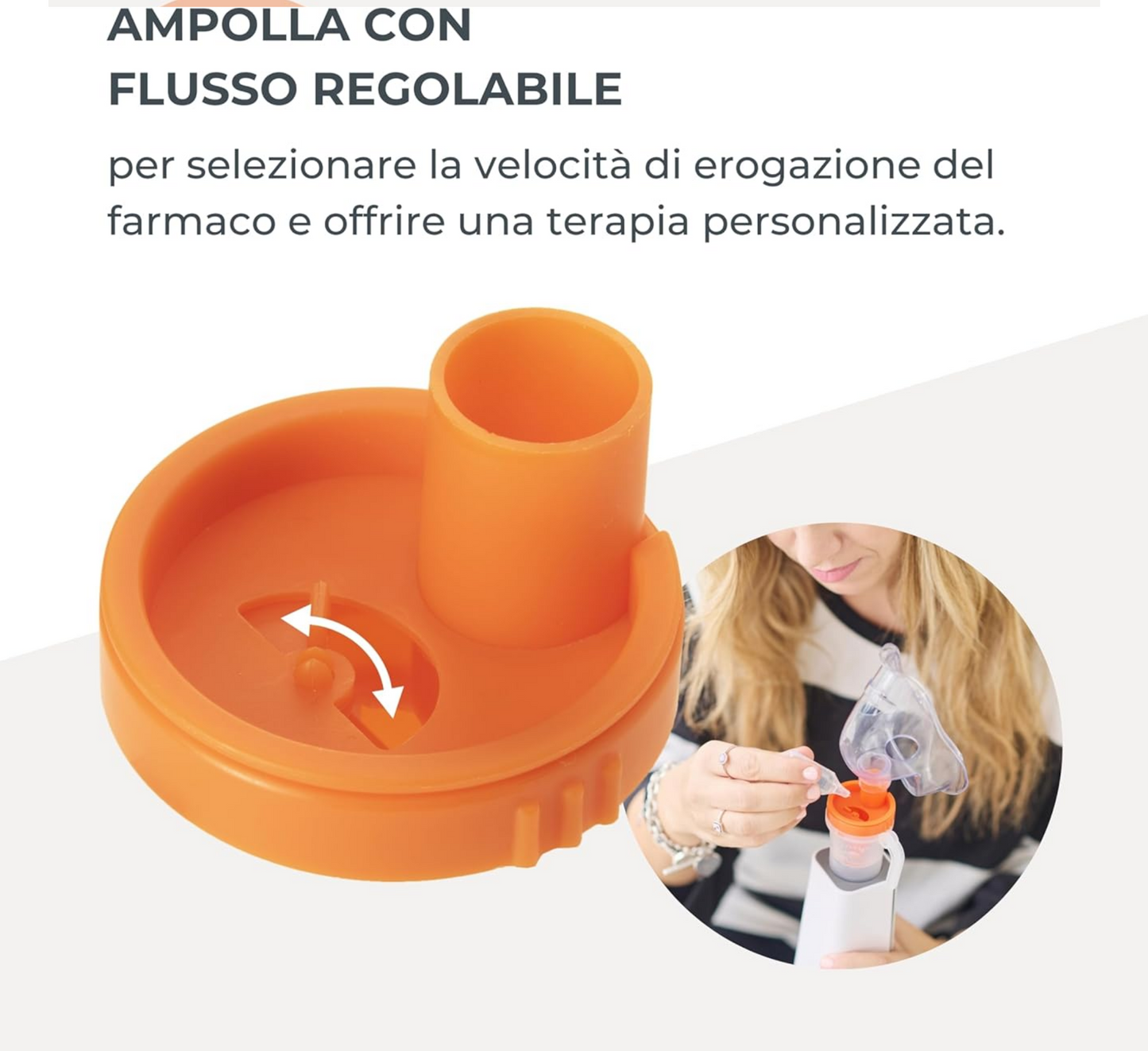 Aerosol me piston portativ Nuvita me bateri të rikarikueshme