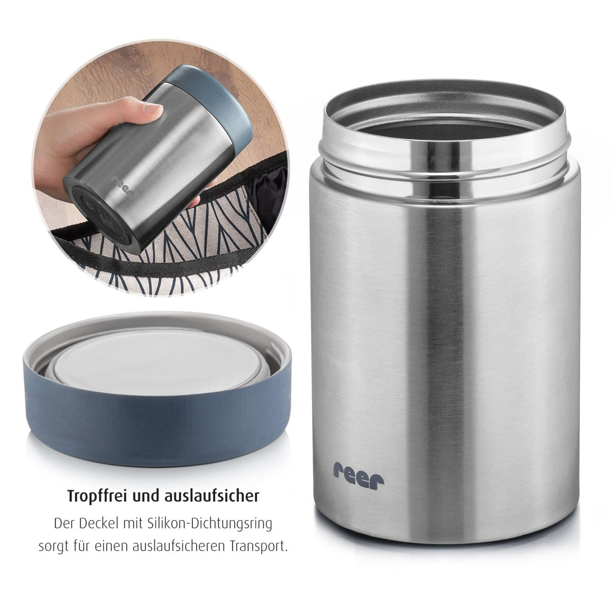 Pure stainless steel insulated storage box, 300 ml