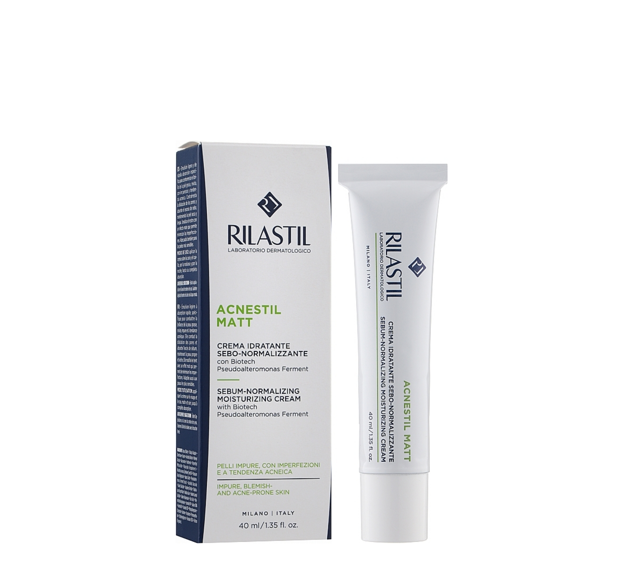 Rilastil Acnestil Matt Sebum-Normalizing Moisturizing Cream (Acne-Prone Skin) *40ml