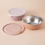 Stainless Steel Silicone Suction Bowl - 13 oz