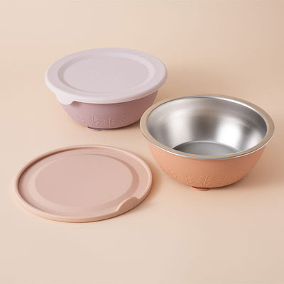 Moonkie Stainless Steel Silicone Suction Bowl