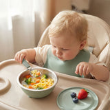 Stainless Steel Silicone Suction Bowl - 13 oz