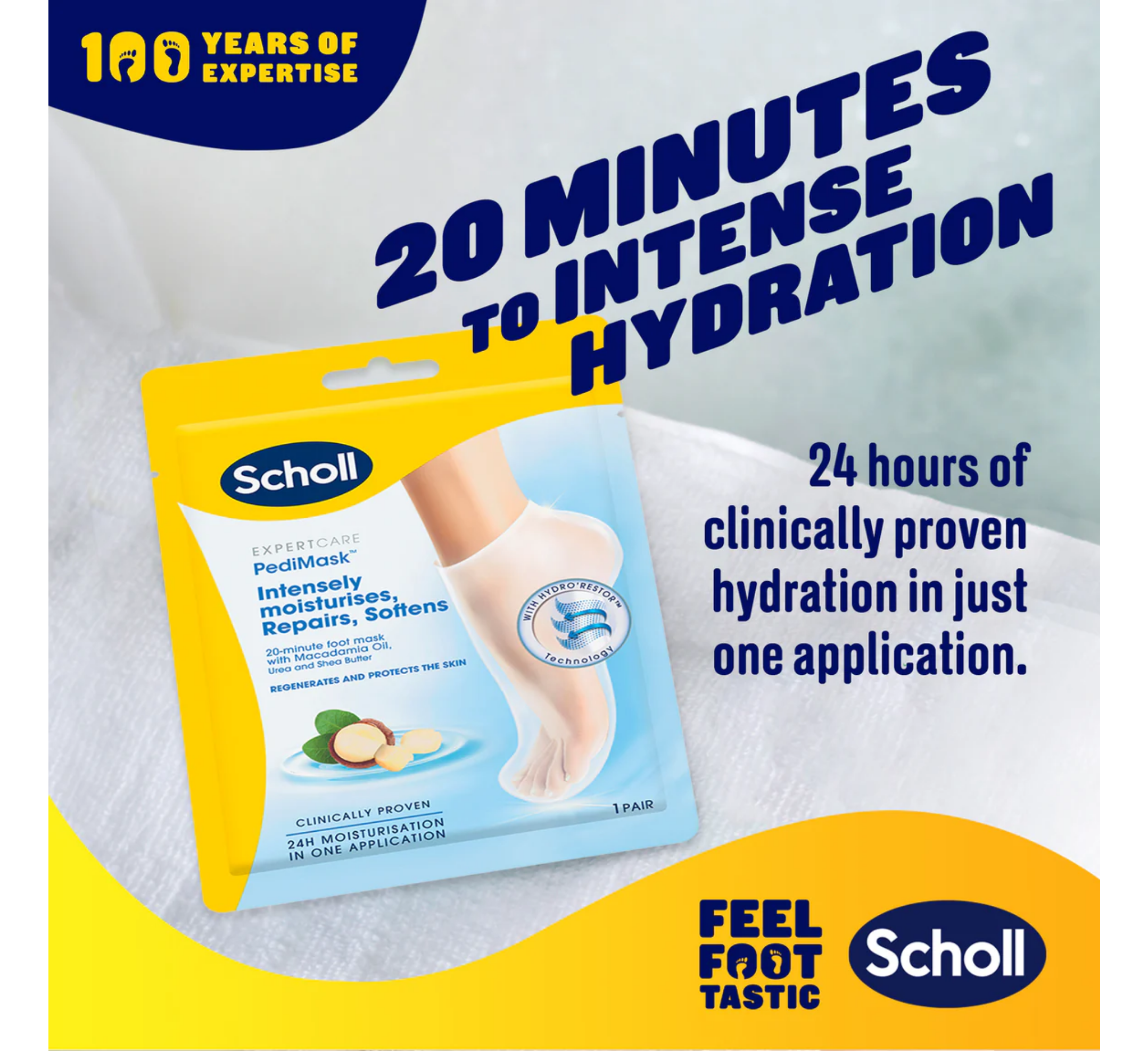 Scholl ExpertCare Foot Mask Macadamia *(1 Pair)