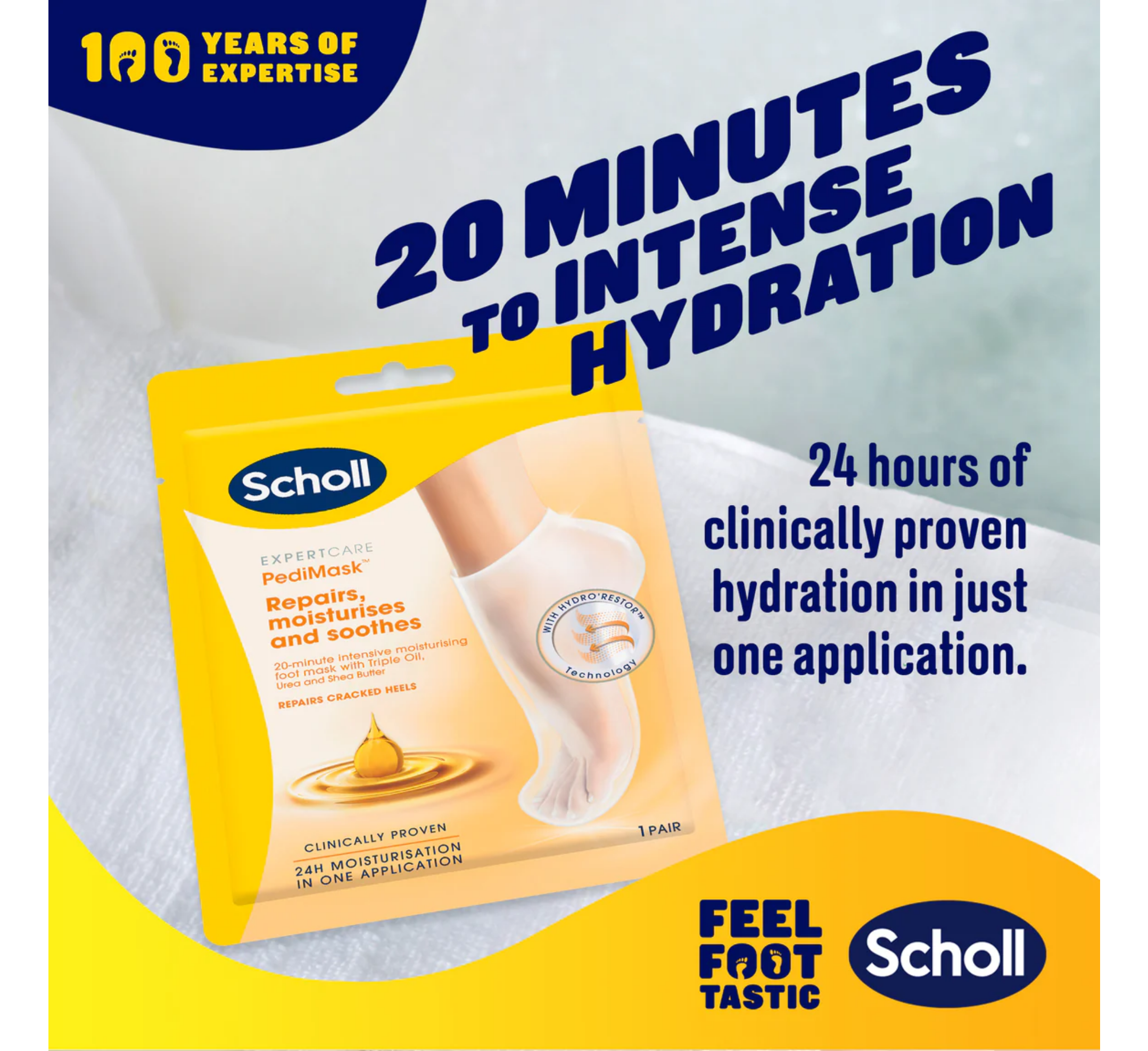 Scholl ExpertCare Foot Mask with Manuka Honey *(1 Pair)