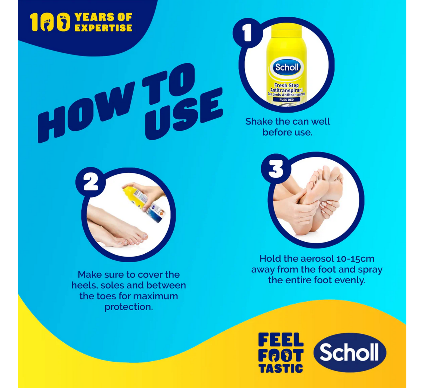 Schall Fresh Step Sprej Anti-Djersitje për Këmbë *96gr