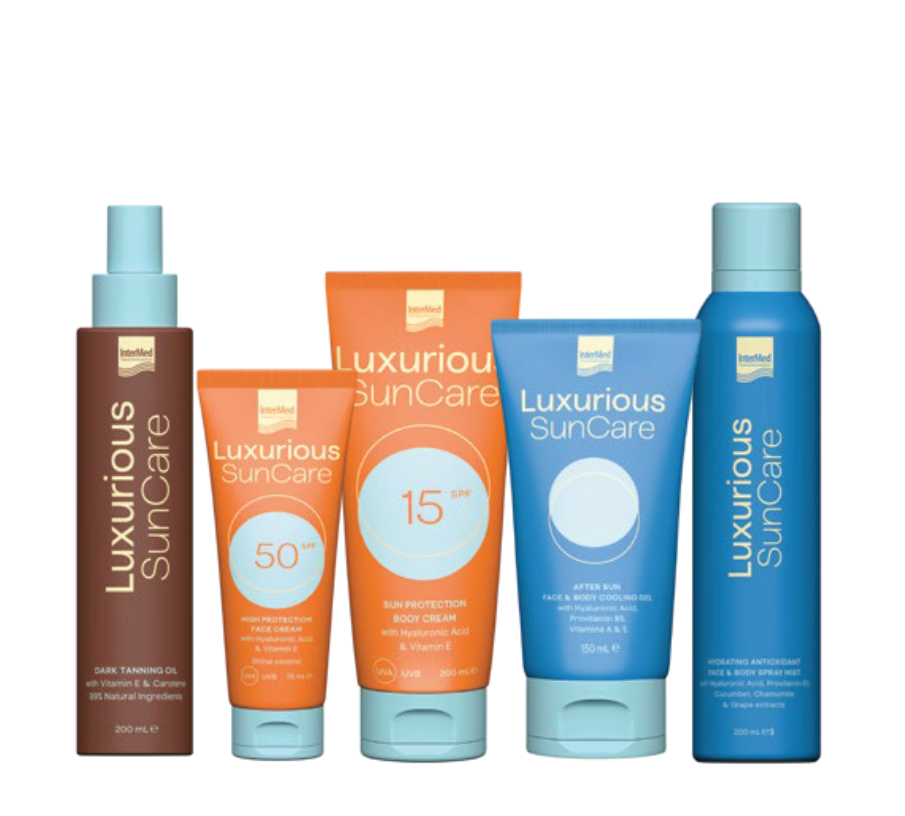 Pako luksoze për kujdesin ndaj diellit me mbrojtje mesatare-të ulët 