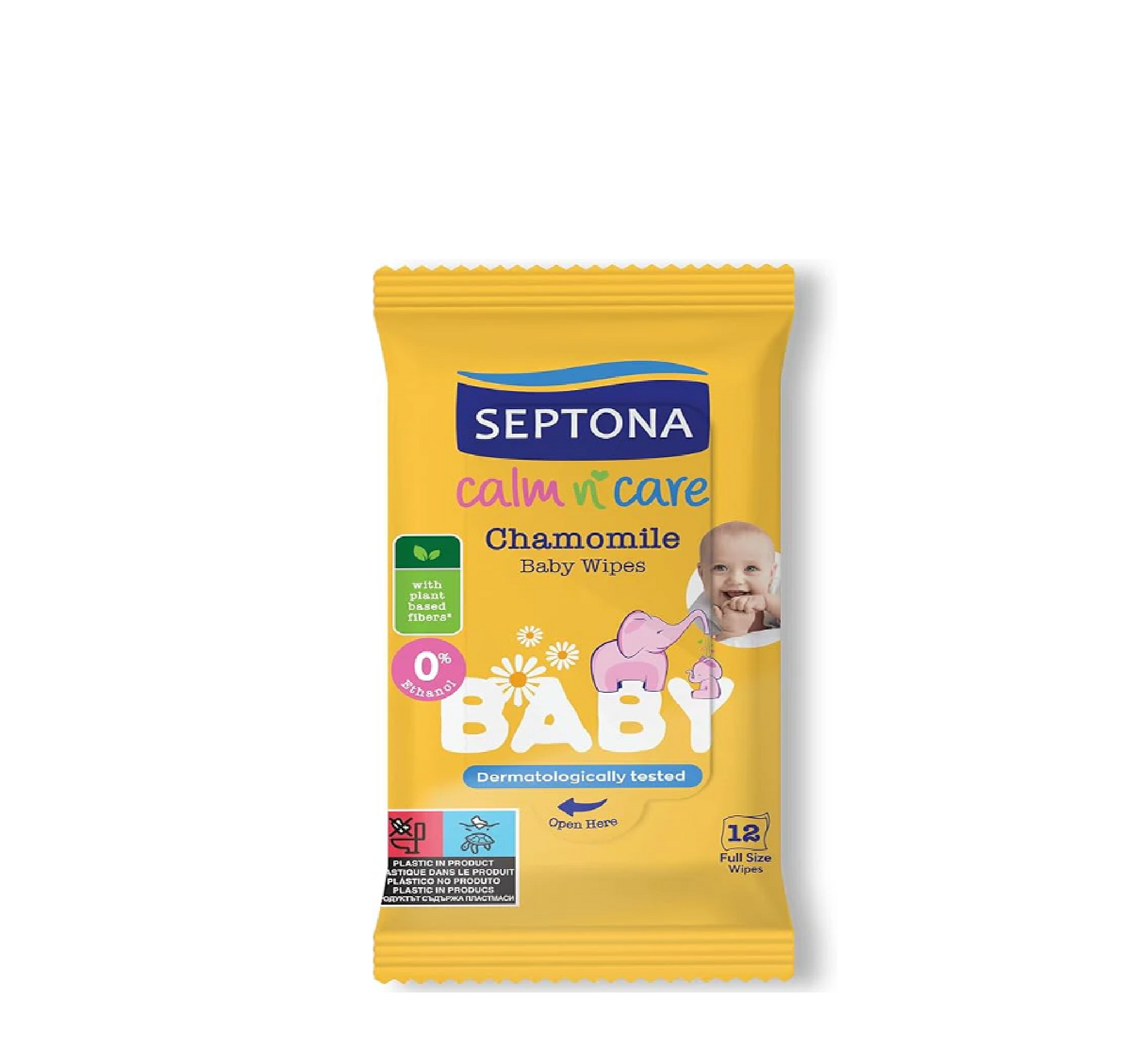 Septona Baby Wipes Calm & Care Chamomile *12Pcs