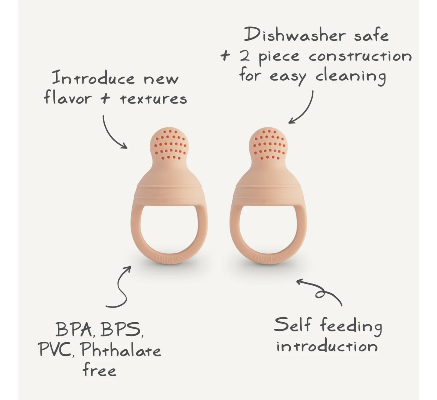 Silicone Baby Fresh Food Feeder 2-Pack 6 Months+