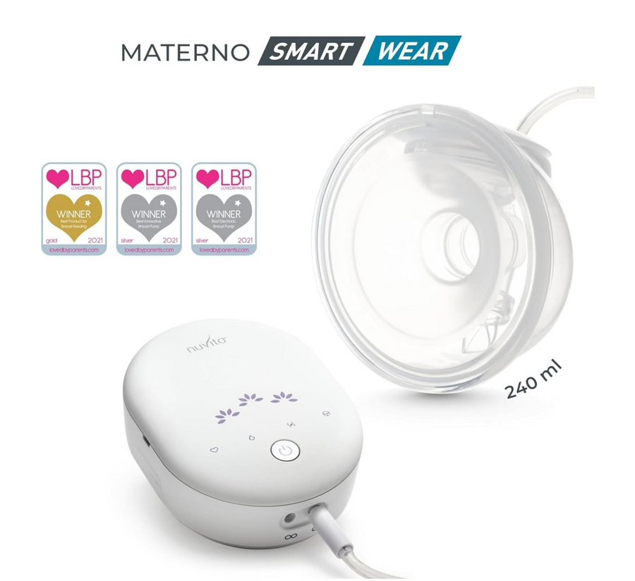 Nuvita еднократна електрична пумпа за гради со 3-степена технологија - Materno Smart Wear 1287W