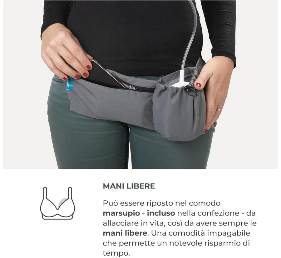 Nuvita еднократна електрична пумпа за гради со 3-степена технологија - Materno Smart Wear 1287W