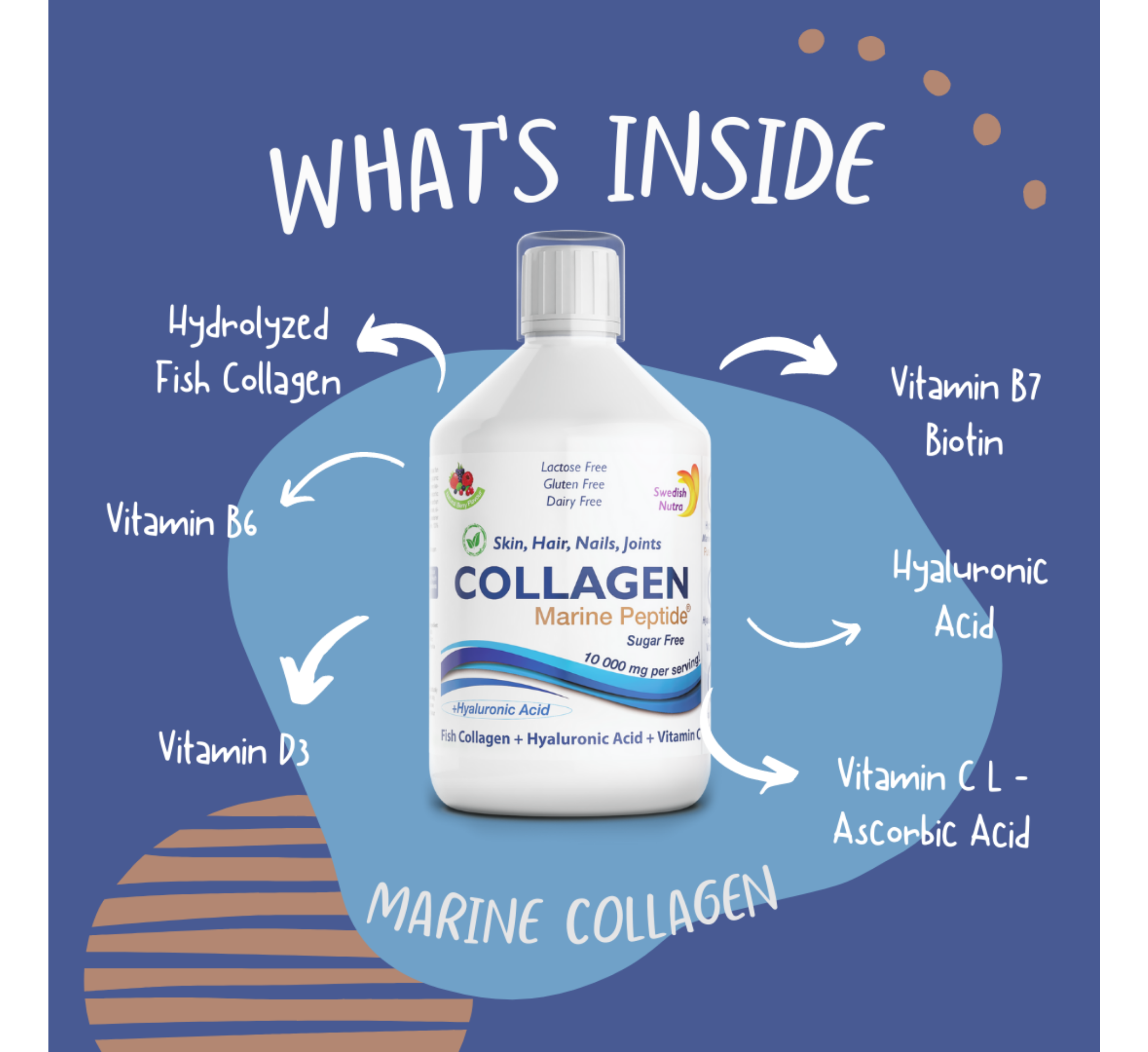 Swedish Nutra Marine Collagen + Fish Collagen 10,000 mg *500ml