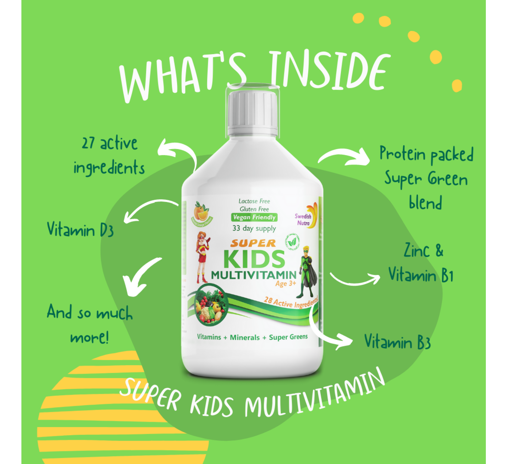 Swedish Nutra Super Kids Multivitamin 3 Years+ *500ml