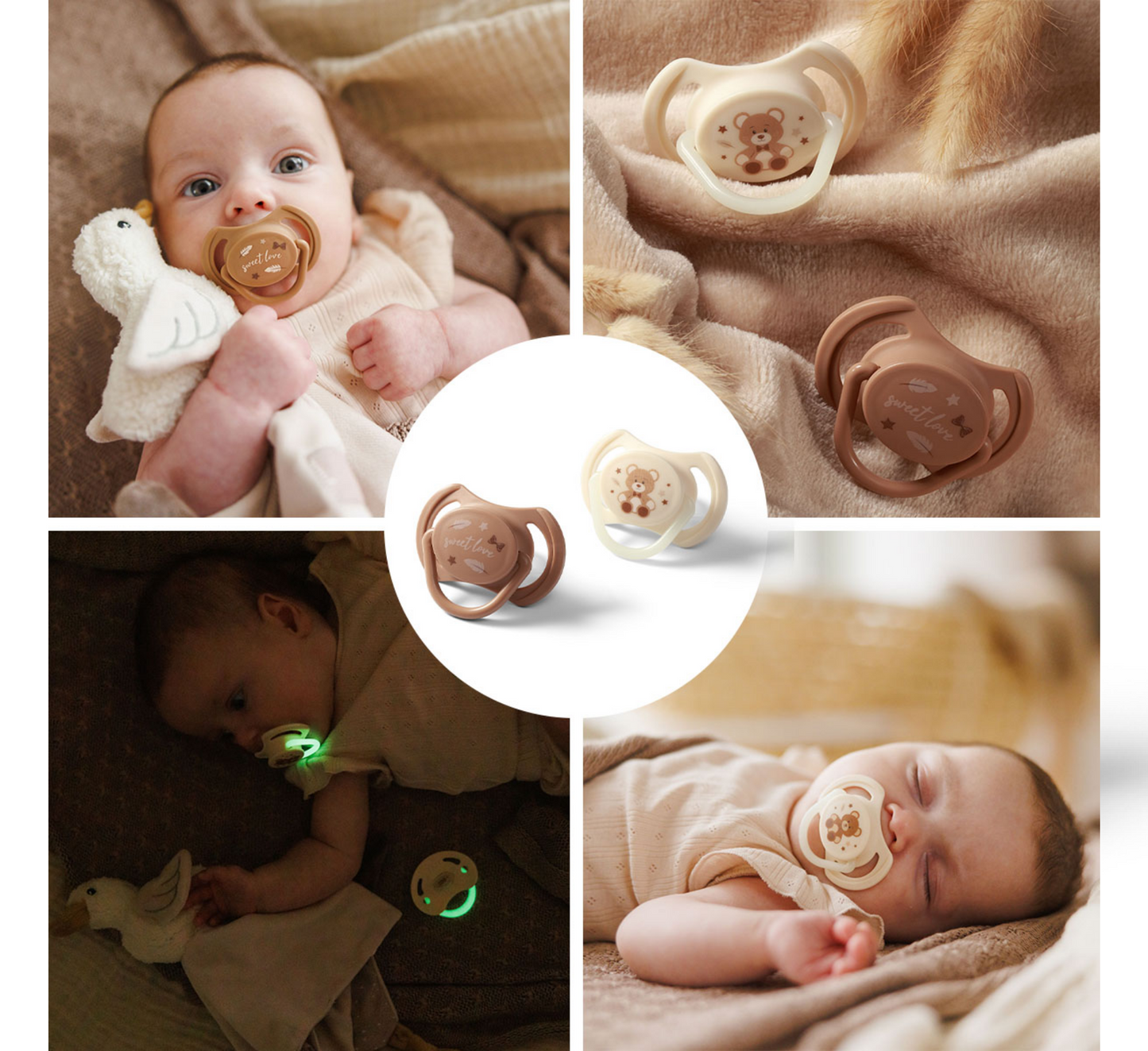 Symmetrical Silicone Baby Soothers