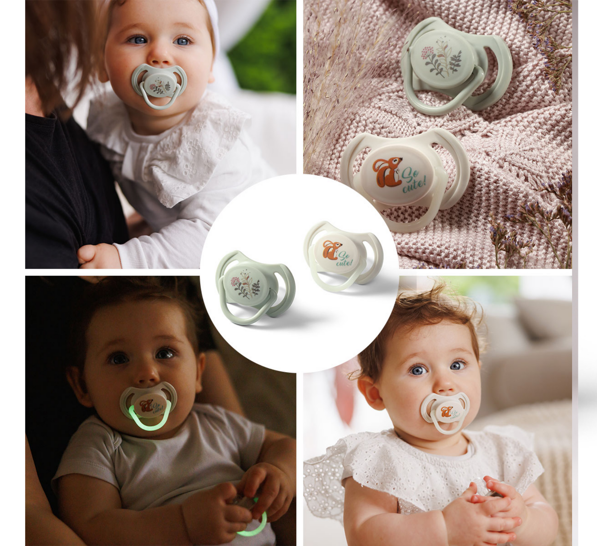 Symmetrical Silicone Baby Soothers