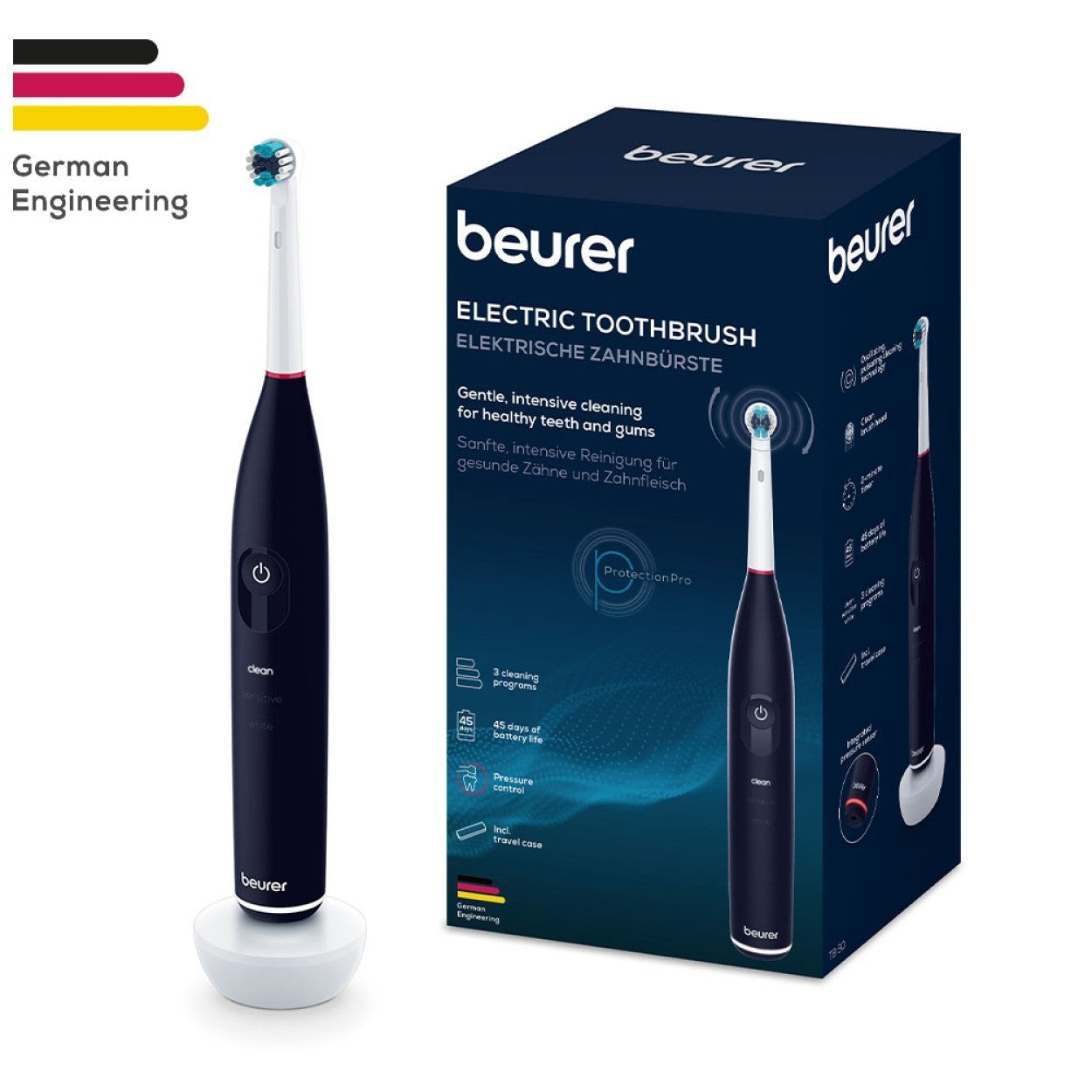 Beurer Electric Toothbrush TB 50 Pressure Sensor & Timer - 3 Programs
