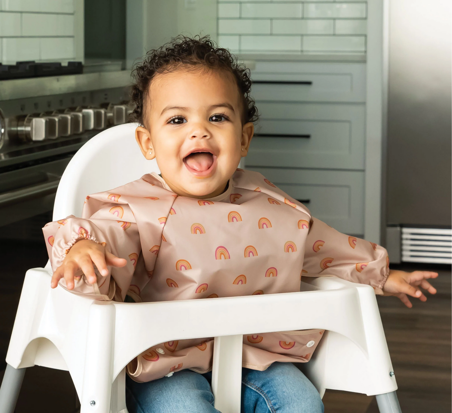 Tiny Twinkle Mess-Proof Full Sleeve Bibs 6-24 Months (gushore me mëngë)