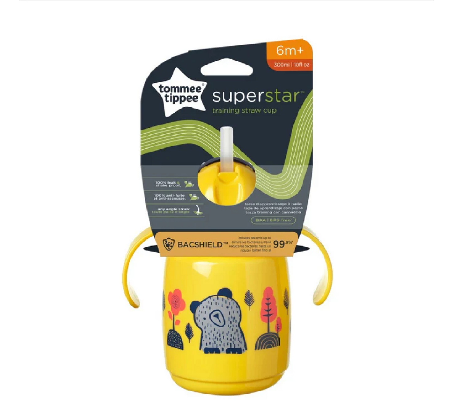 Tommee Tippee Training Straw Cup Yellow 6M+ *300ml
