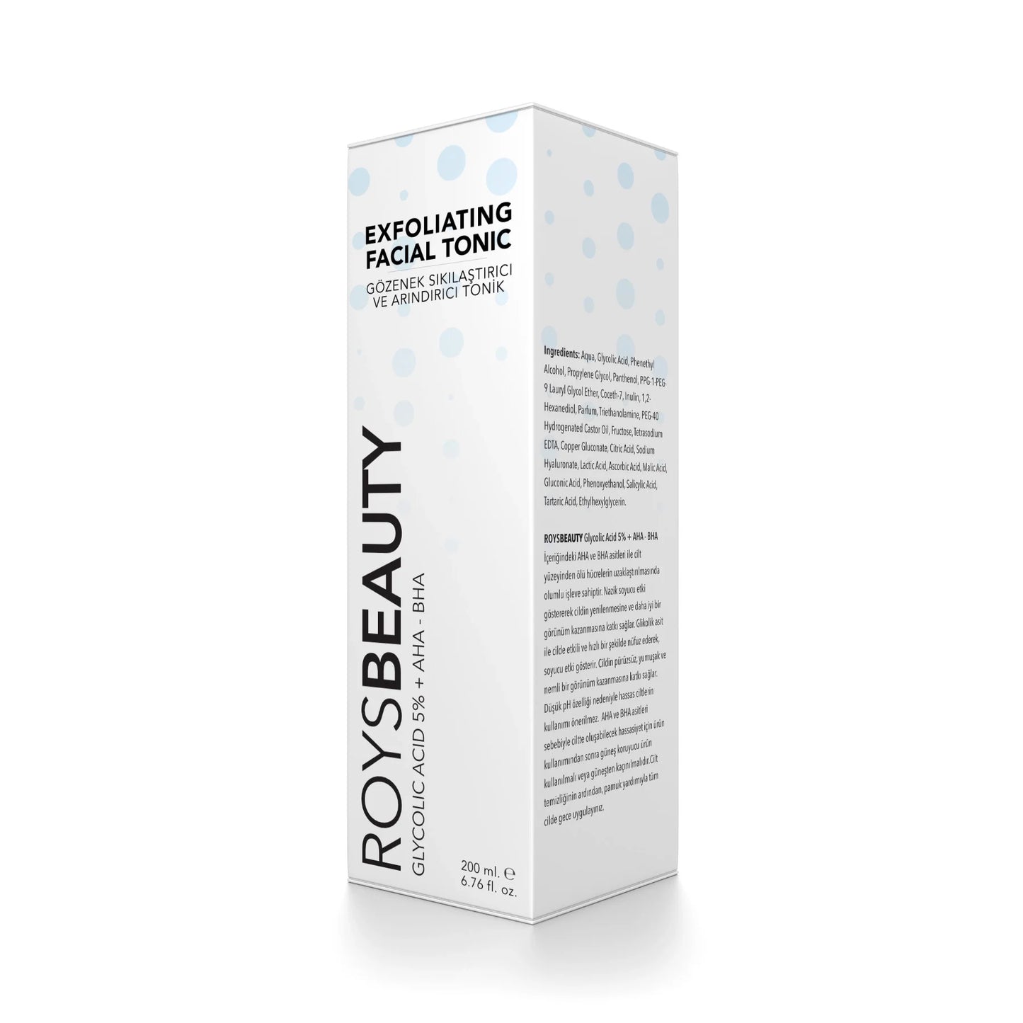 ROYS BEAUTY – Glycolic Acid 5% + AHA/BHA ( Serum per lekuren )