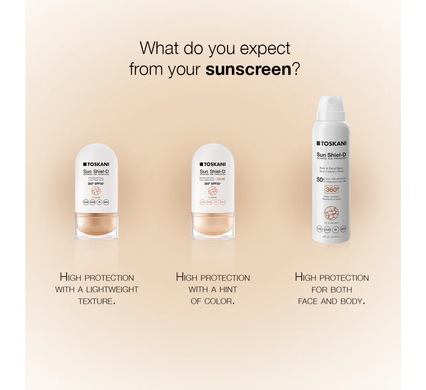 TOSKANI Sun Shiel-D Fluid krem fytyre me SPF 50+ *50ml