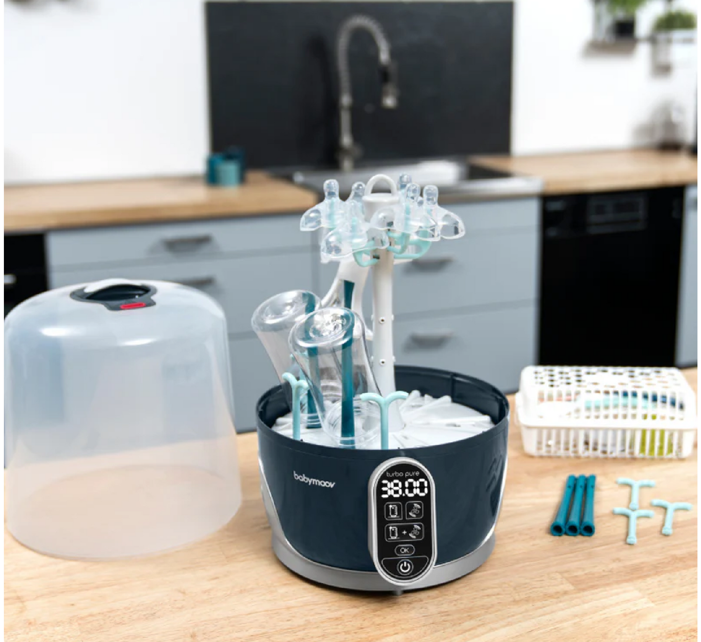 Sterilizues shishesh për foshnje Turbo-Pure 3 në 1