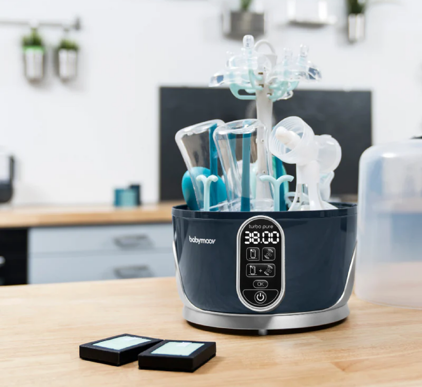 Sterilizues shishesh për foshnje Turbo-Pure 3 në 1