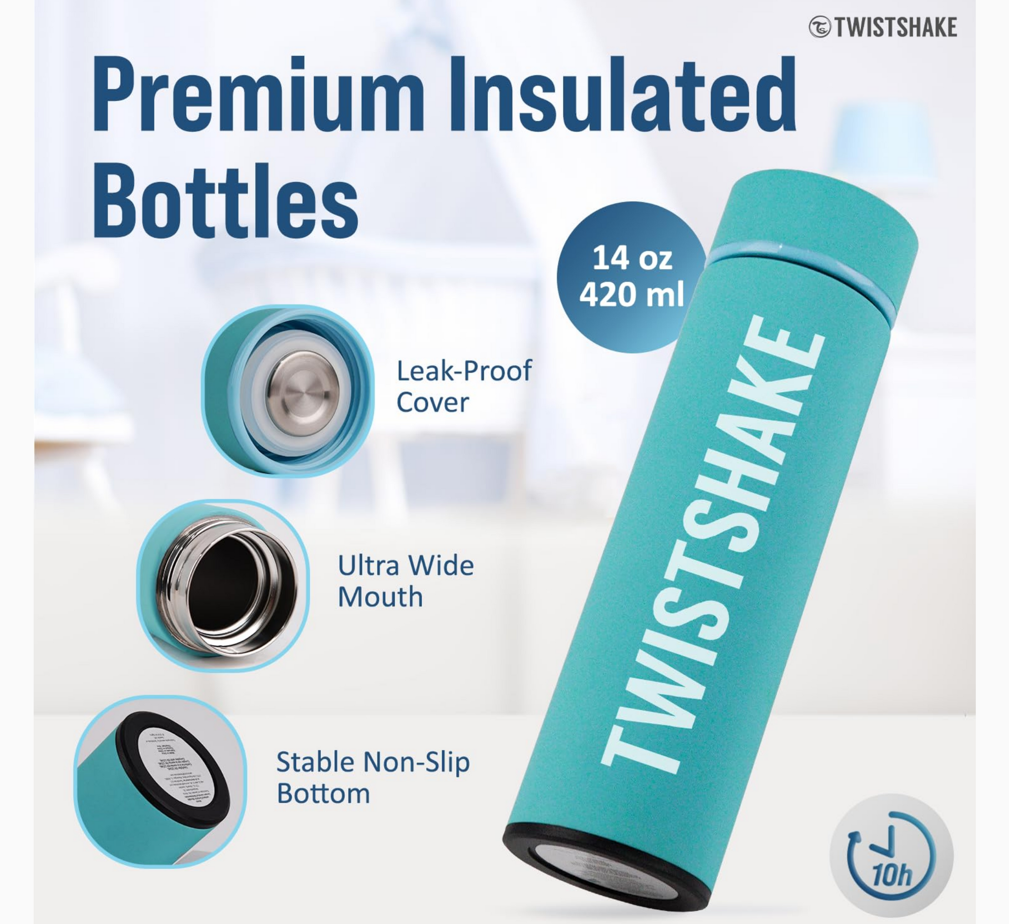 Termos Twistshake prej çeliku inox *420ml