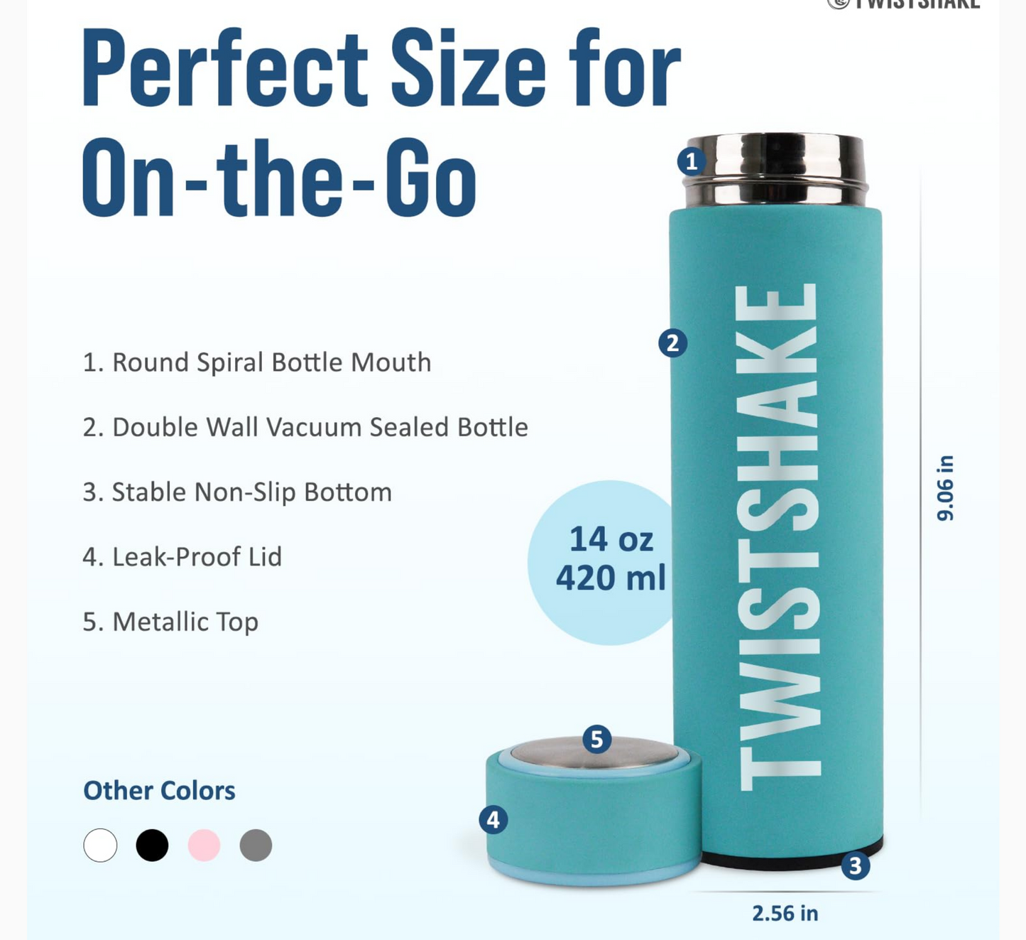 Termos Twistshake prej çeliku inox *420ml