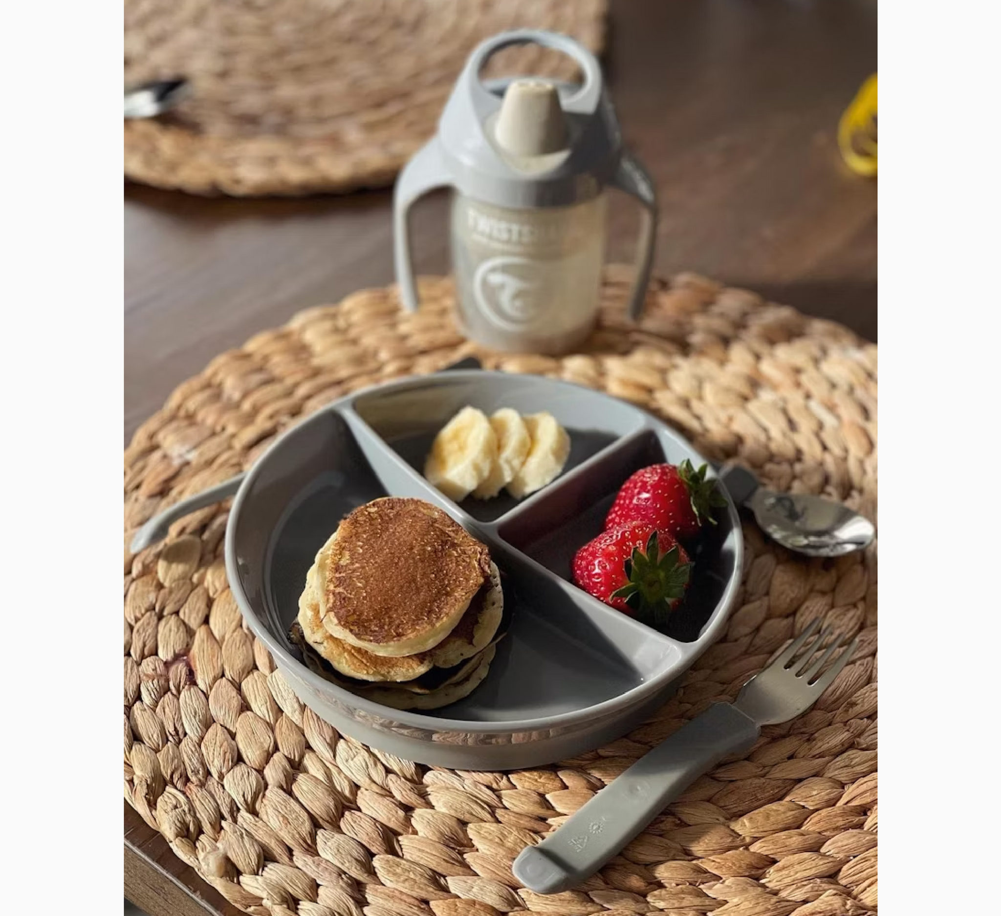 Twistshake Divided Infant Plate with Lid 6 Months+