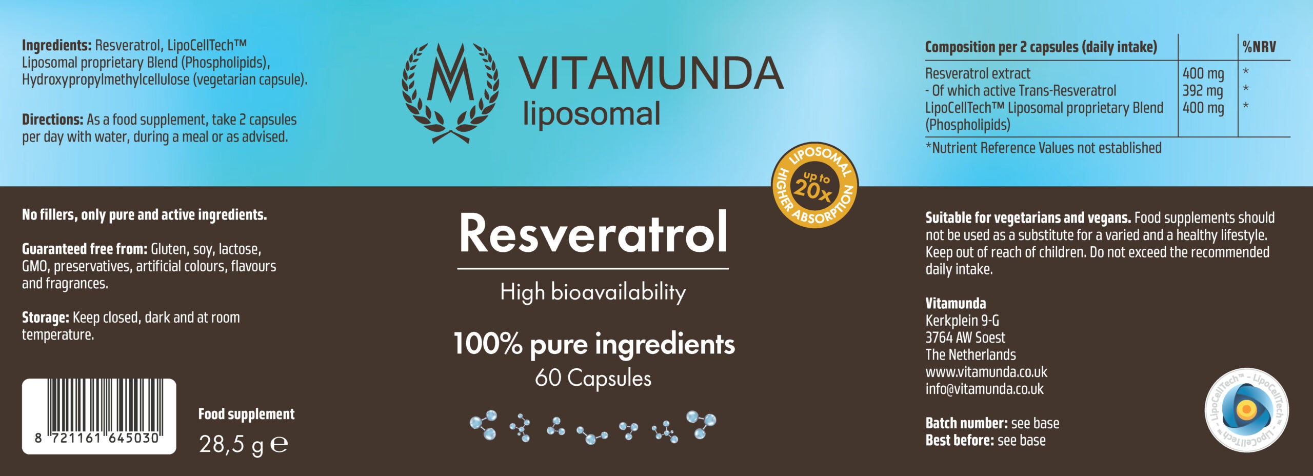 Liposomal Resveratrol – 60 capsules
