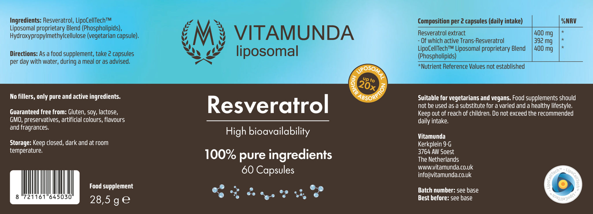 Liposomal Resveratrol – 60 capsules