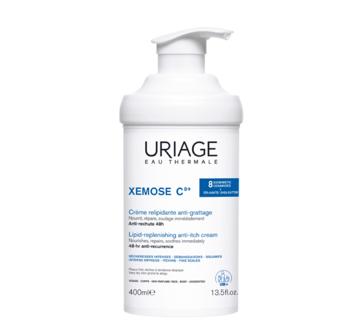 Uriage - Xemose C8+ Lipid-Replenishing Anti-Itch Cream *400 ml