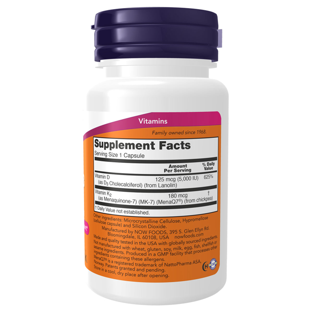 MEGA D-3 & MK-7 60 VCAPS-NOW