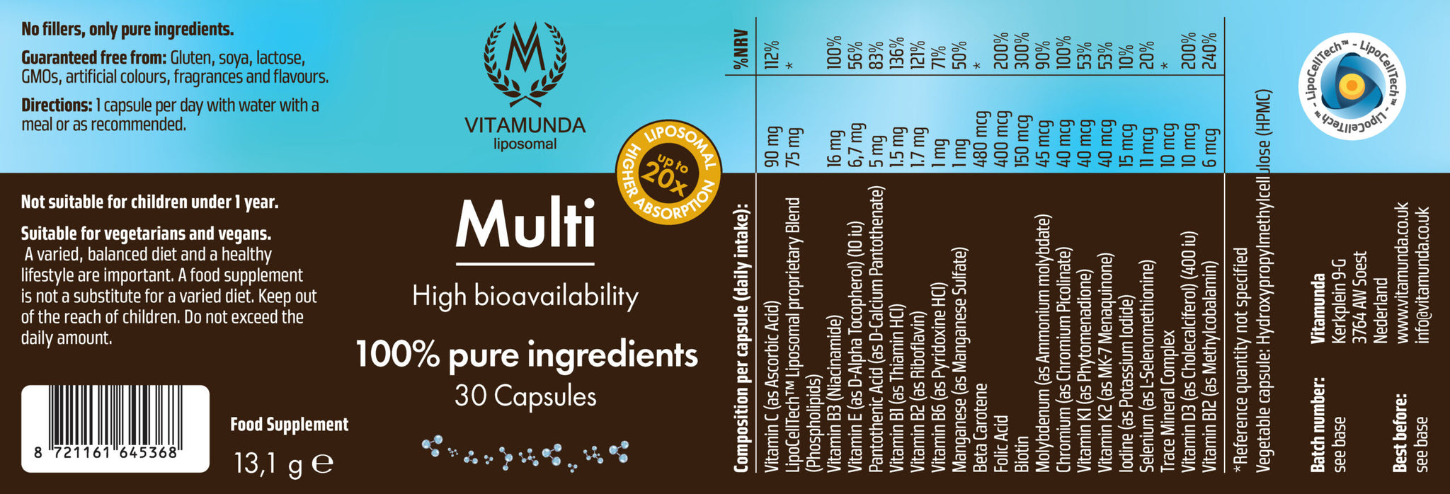 Liposomal Multi – 30 capsules