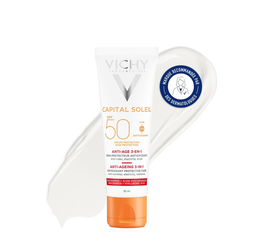 Vichy Capital Soleil Anti-Ageing 3 in 1 Protective Care Spf 50+ (*50ml)