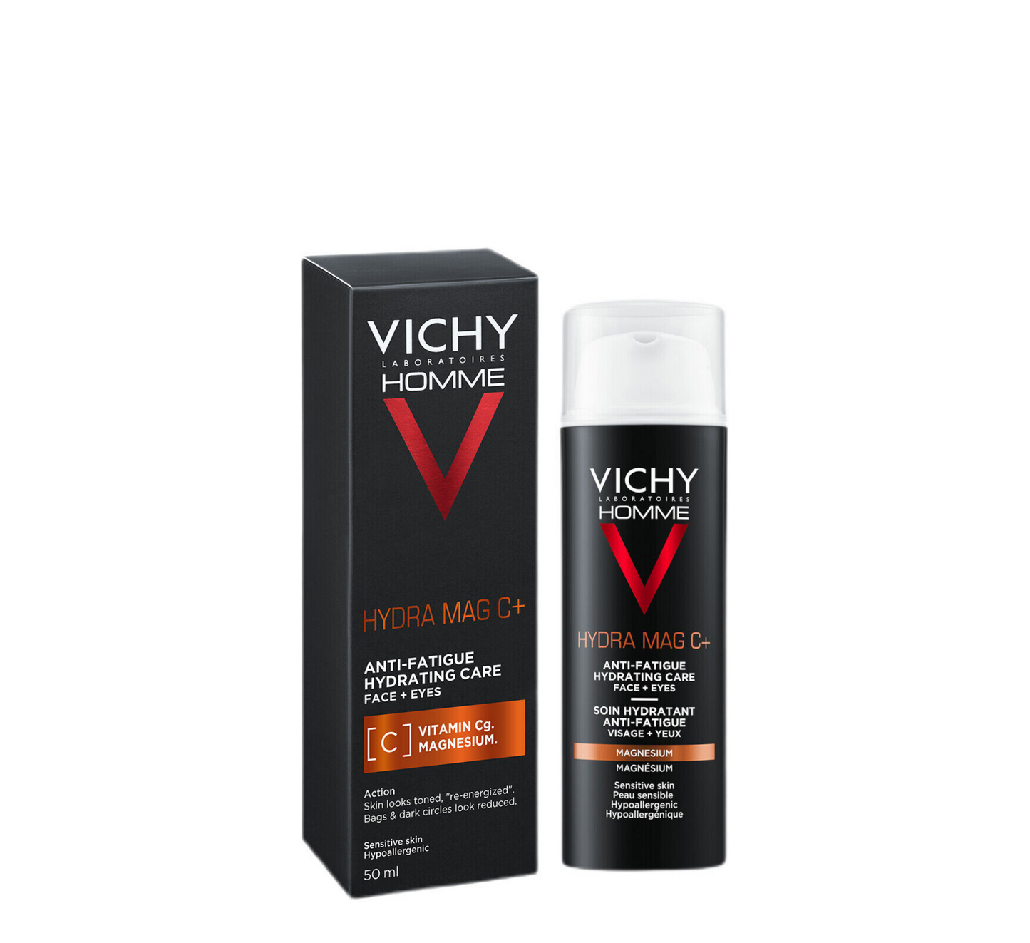Vichy Homme Hydra Mag C+ Krem Hidratues Kundër Lodhjes 2-Në-1 *50ml