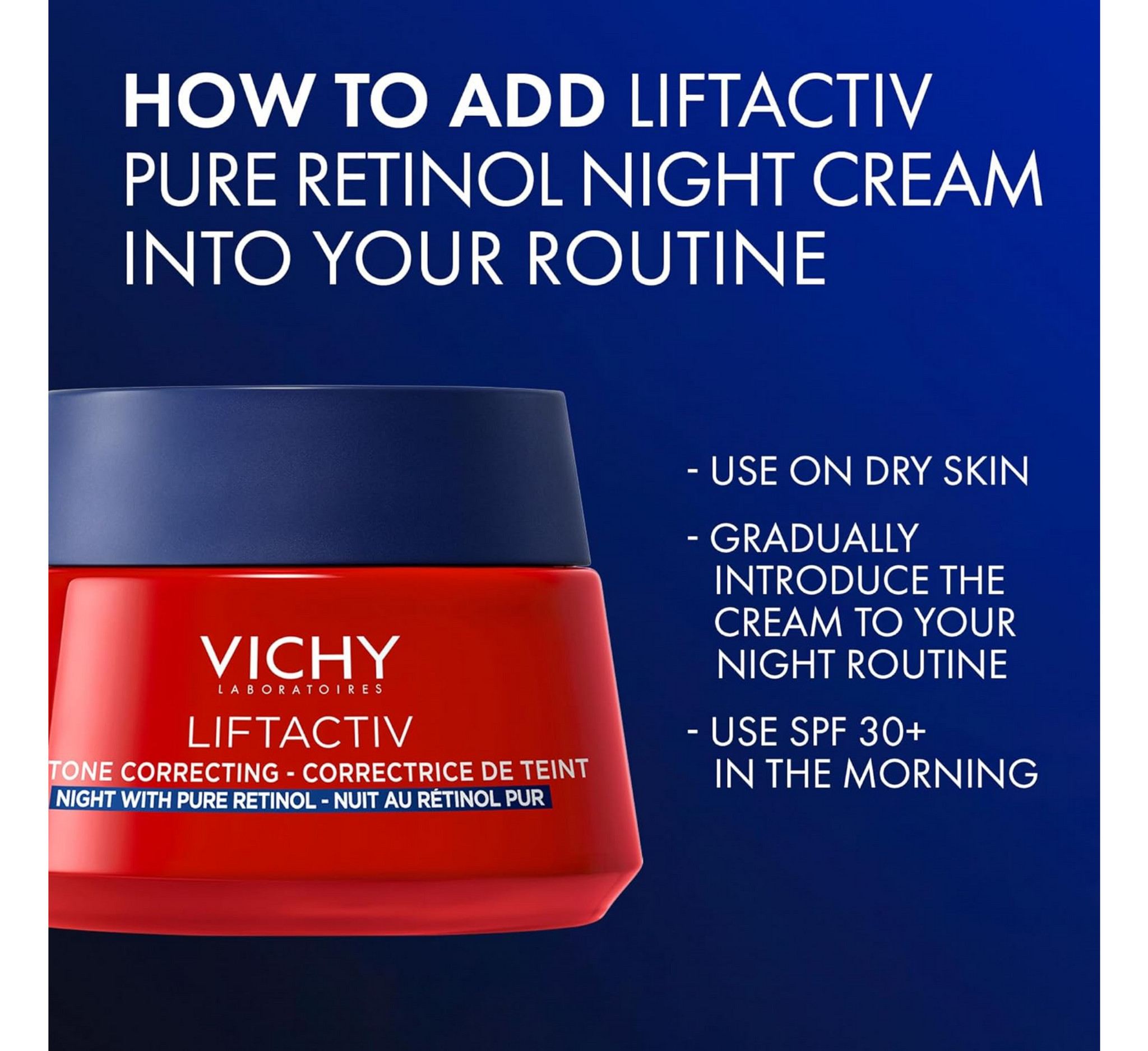 Krem nate kundër njollave të errëta Vichy Liftactiv B3 me retinol të pastër *50ml