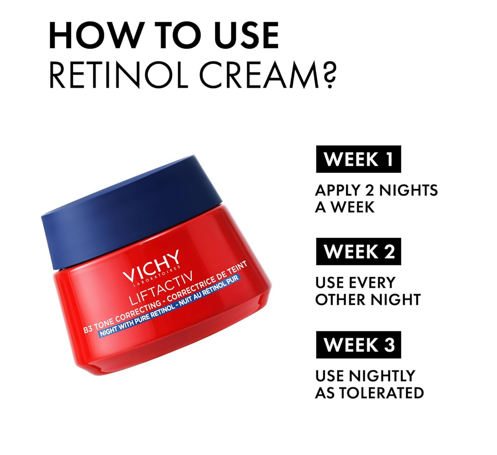 Krem nate kundër njollave të errëta Vichy Liftactiv B3 me retinol të pastër *50ml