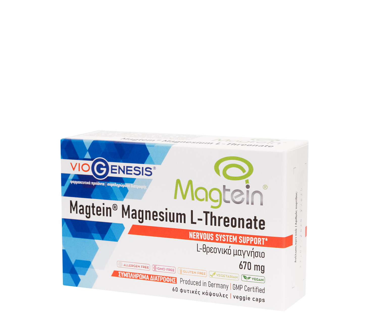 VioGenesis Magtein® Magnesium L-Threonate 670 mg (*60 caps)