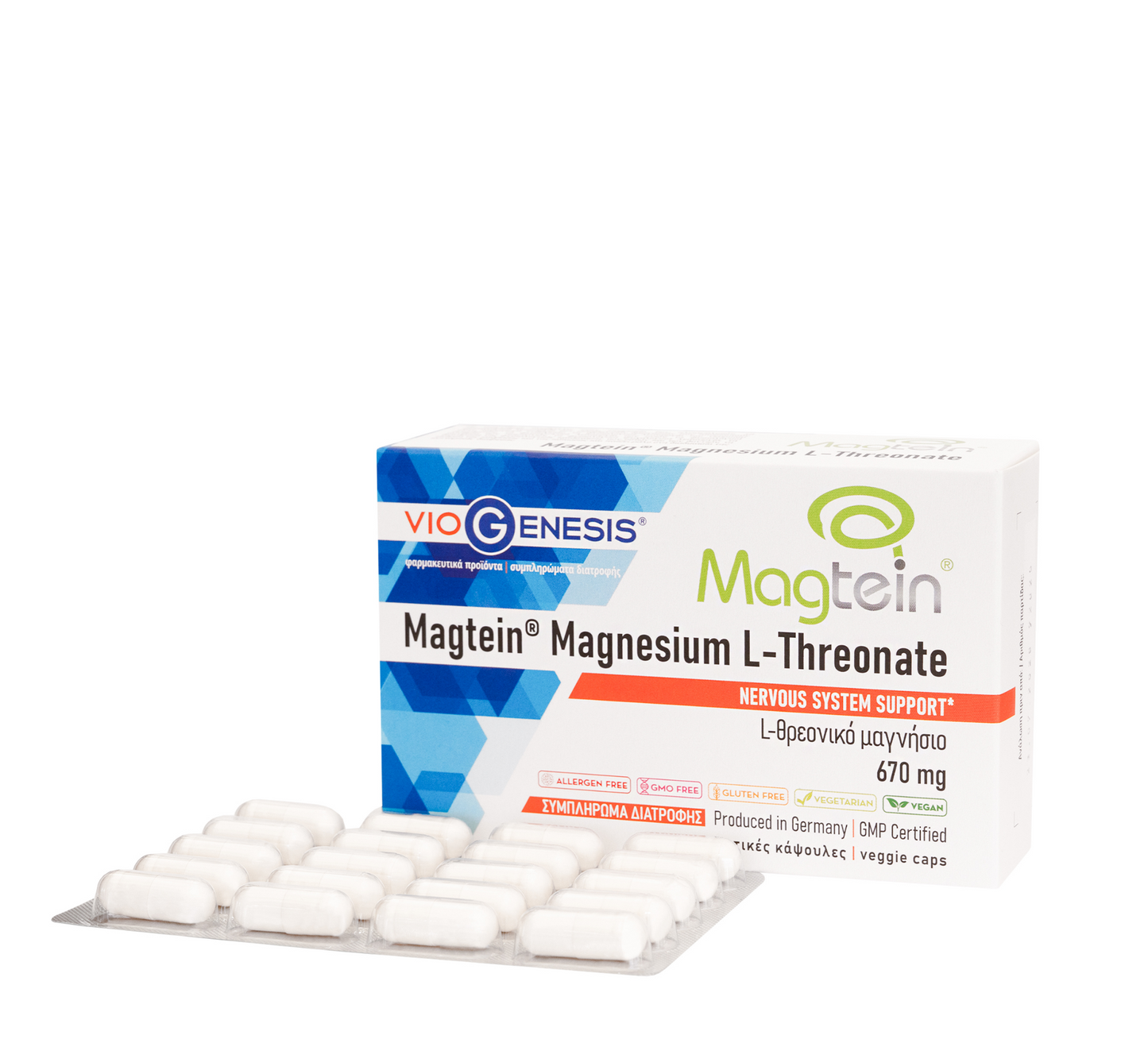 VioGenesis Magtein® Magnesium L-Threonate 670 mg (*60 caps)
