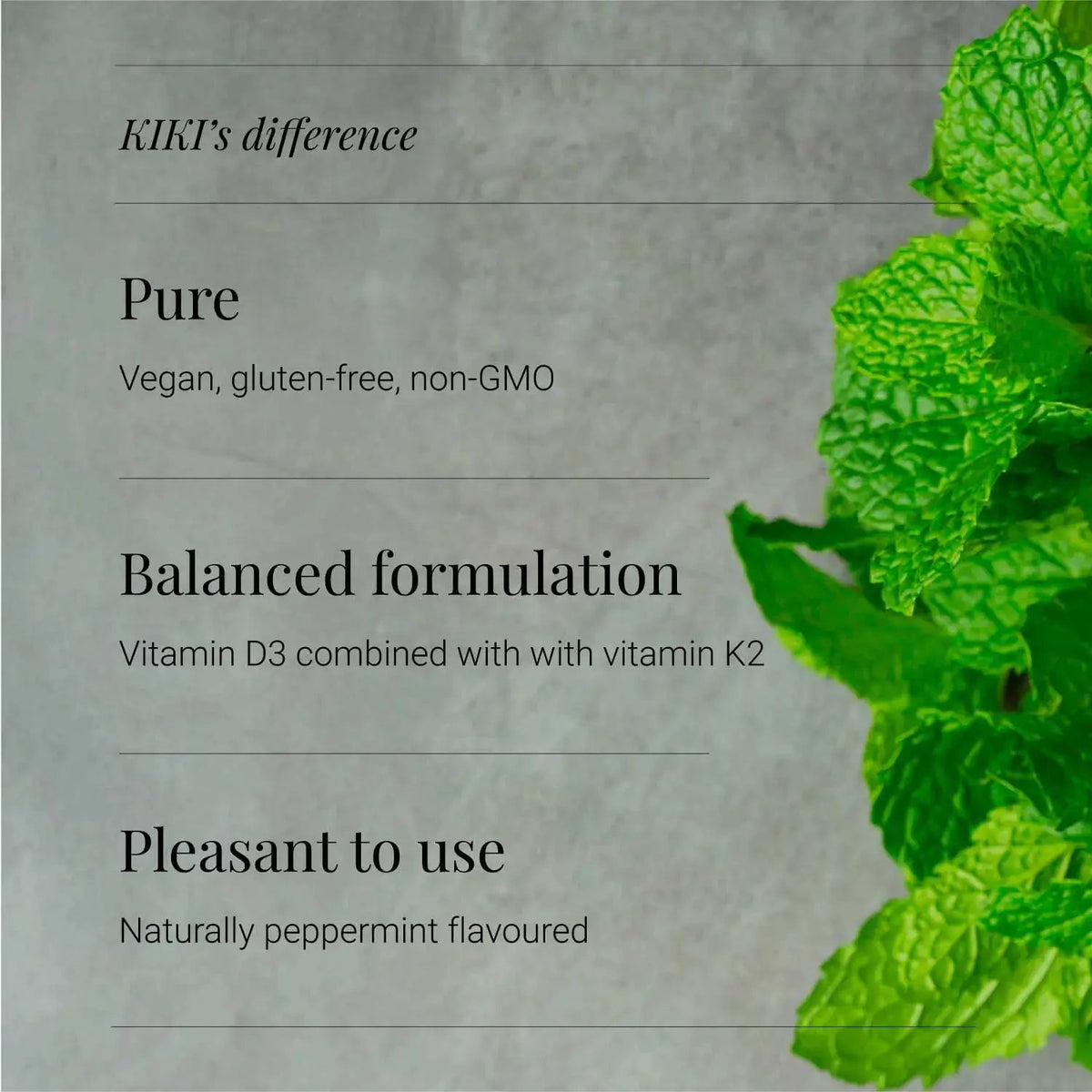 Vitamin D3 + K2