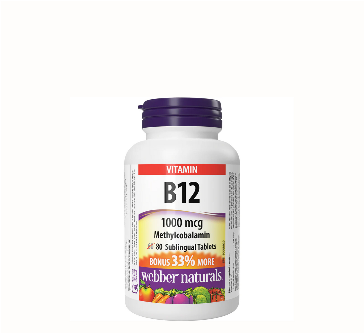 Vitamina B12 1000 mcg Metilkobalaminë *80 tableta sublinguale