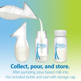 Dr. Brown's Silicone Breast Pump Breast Milk Catcher with Options+ Anti-Colic Baby Bottle & Travel Bag