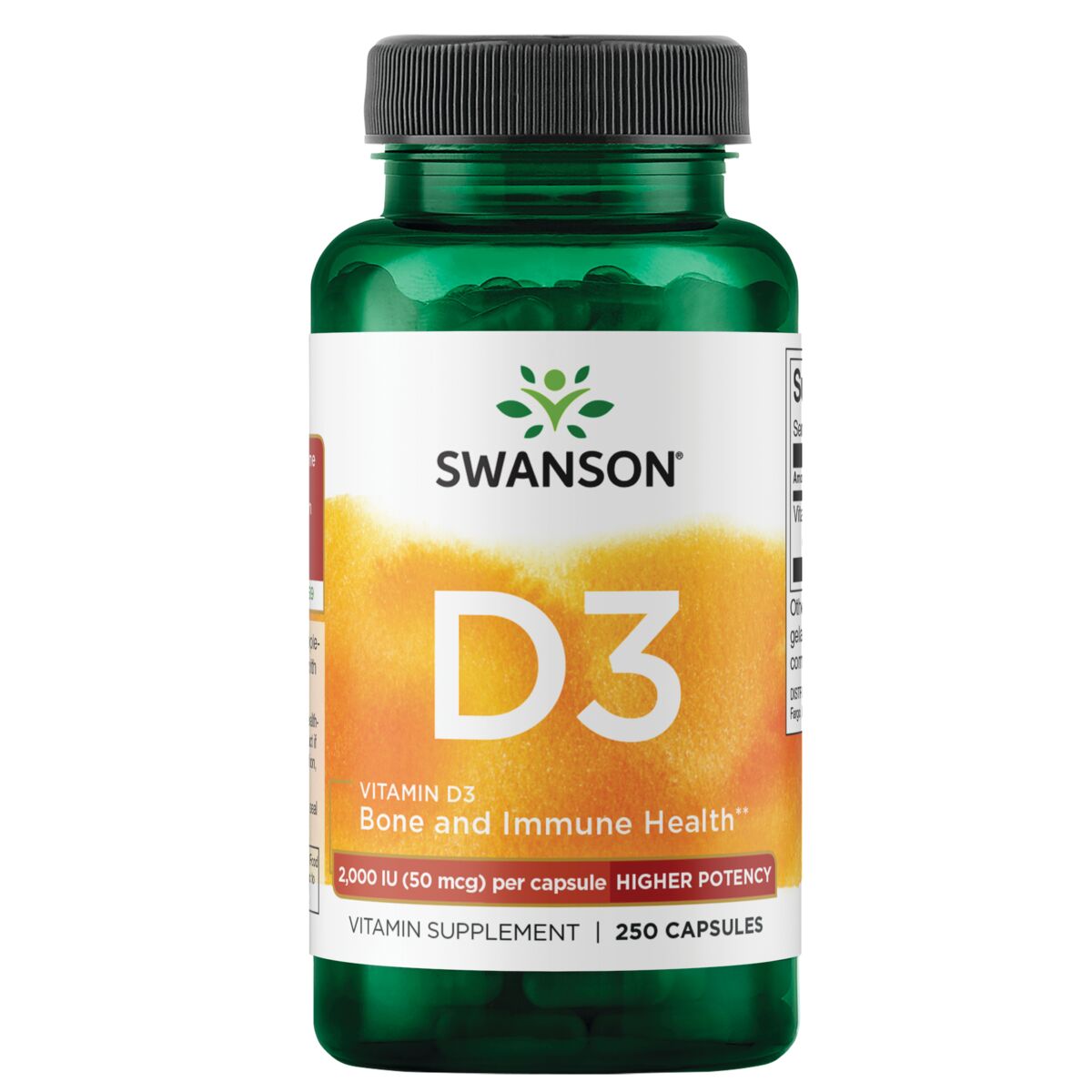 Vitamin D3 Higher Potency 2000 IU 250 Kapsula