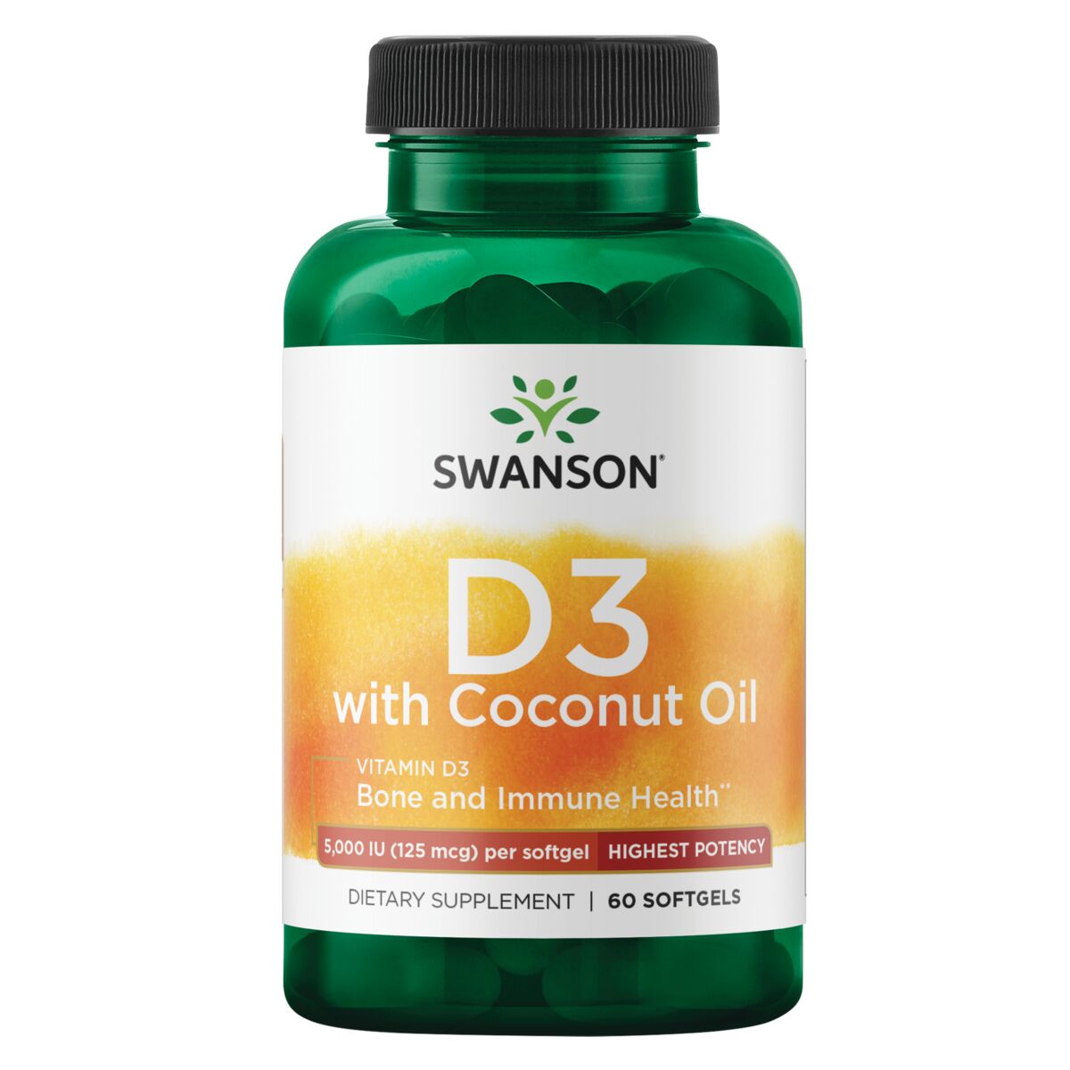 Vitamin D3 Vaj Kokosi 5000 IU 60 Softgels