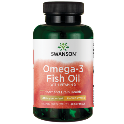 Omega 3 Fish Oil with Vitamin D (*60 softgels)