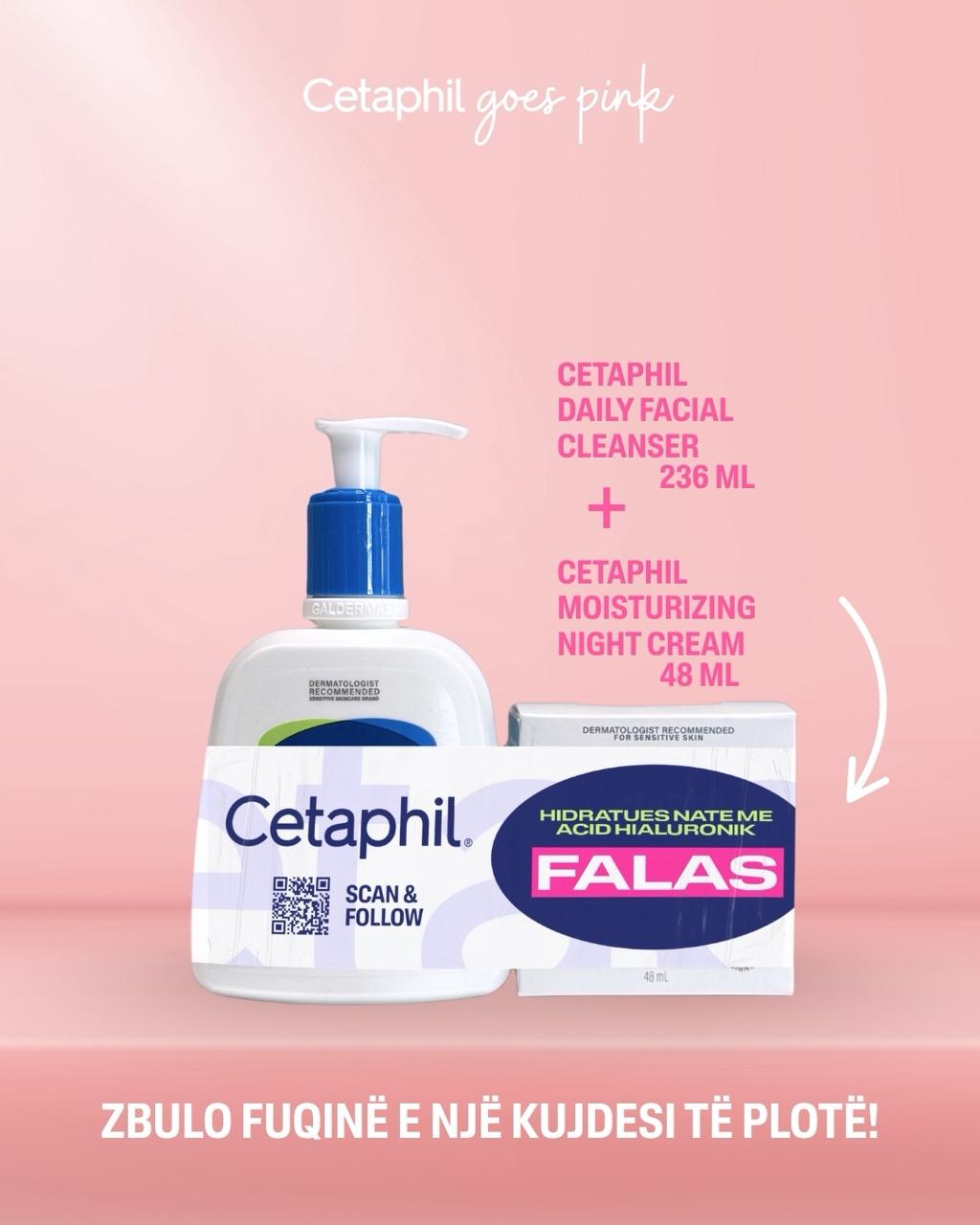 Cetaphil Set (Daily Facial Cleanser *236ml + Moisturizing Night Cream *48ml FALAS)