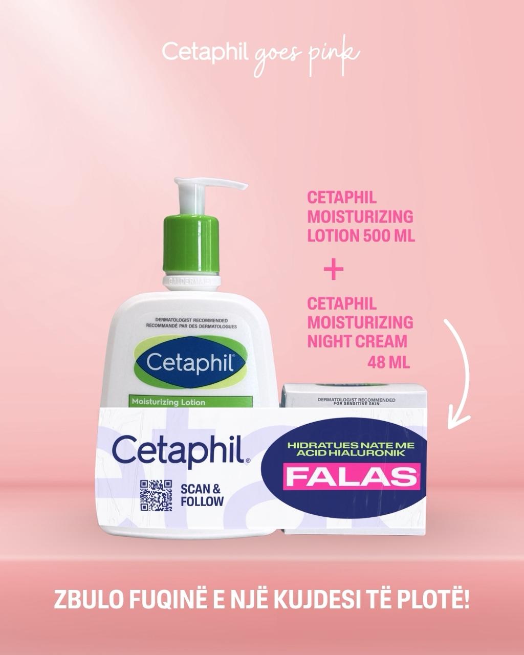Cetaphil Set (Moisturizing Lotion *500ml + Moisturizing Night Cream *48ml FALAS)