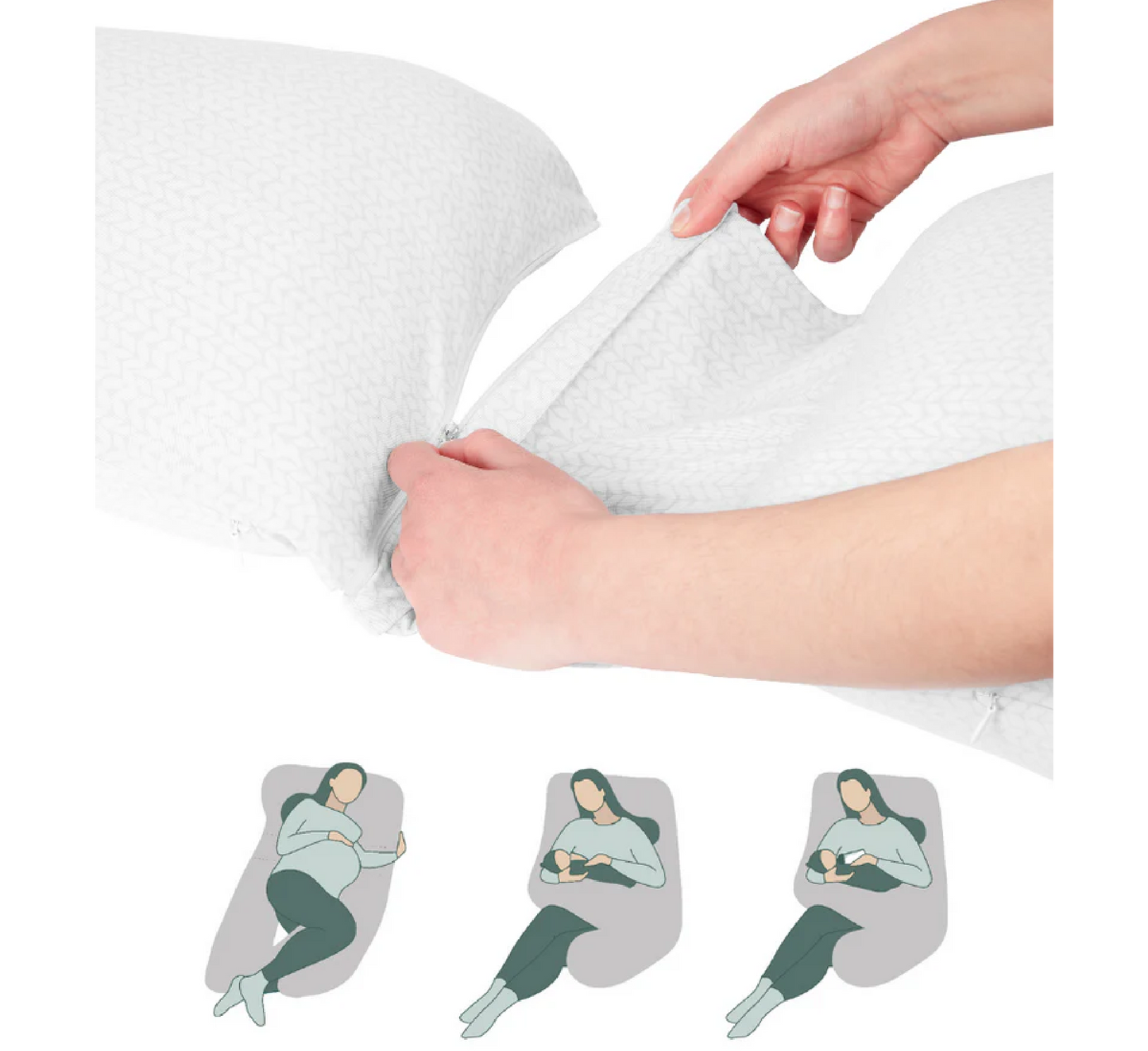 Jastëk Shtatzënie dhe Ushqyerjeje me Gji B LOVE XXL