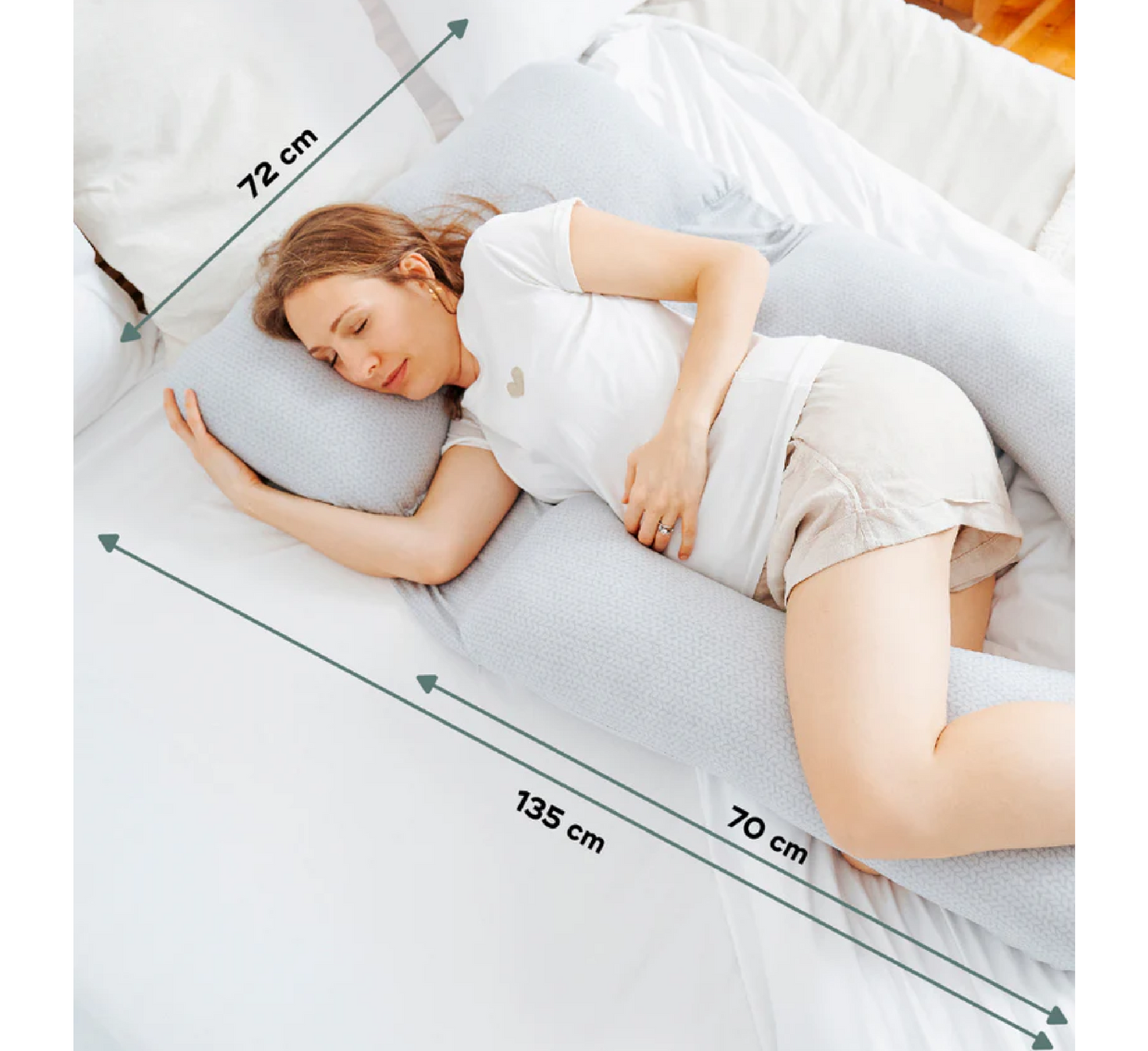 Jastëk Shtatzënie dhe Ushqyerjeje me Gji B LOVE XXL