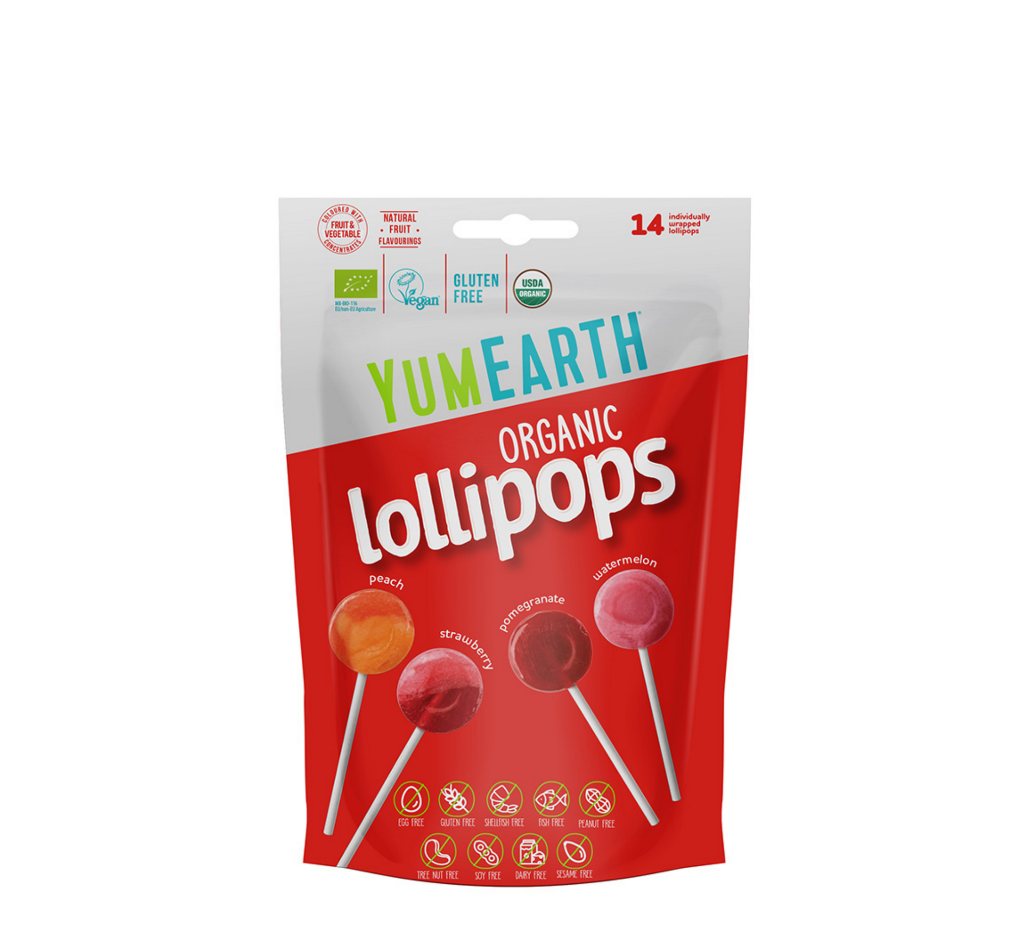 YUMEARTH Organic Fruit Lollipops *14pcs